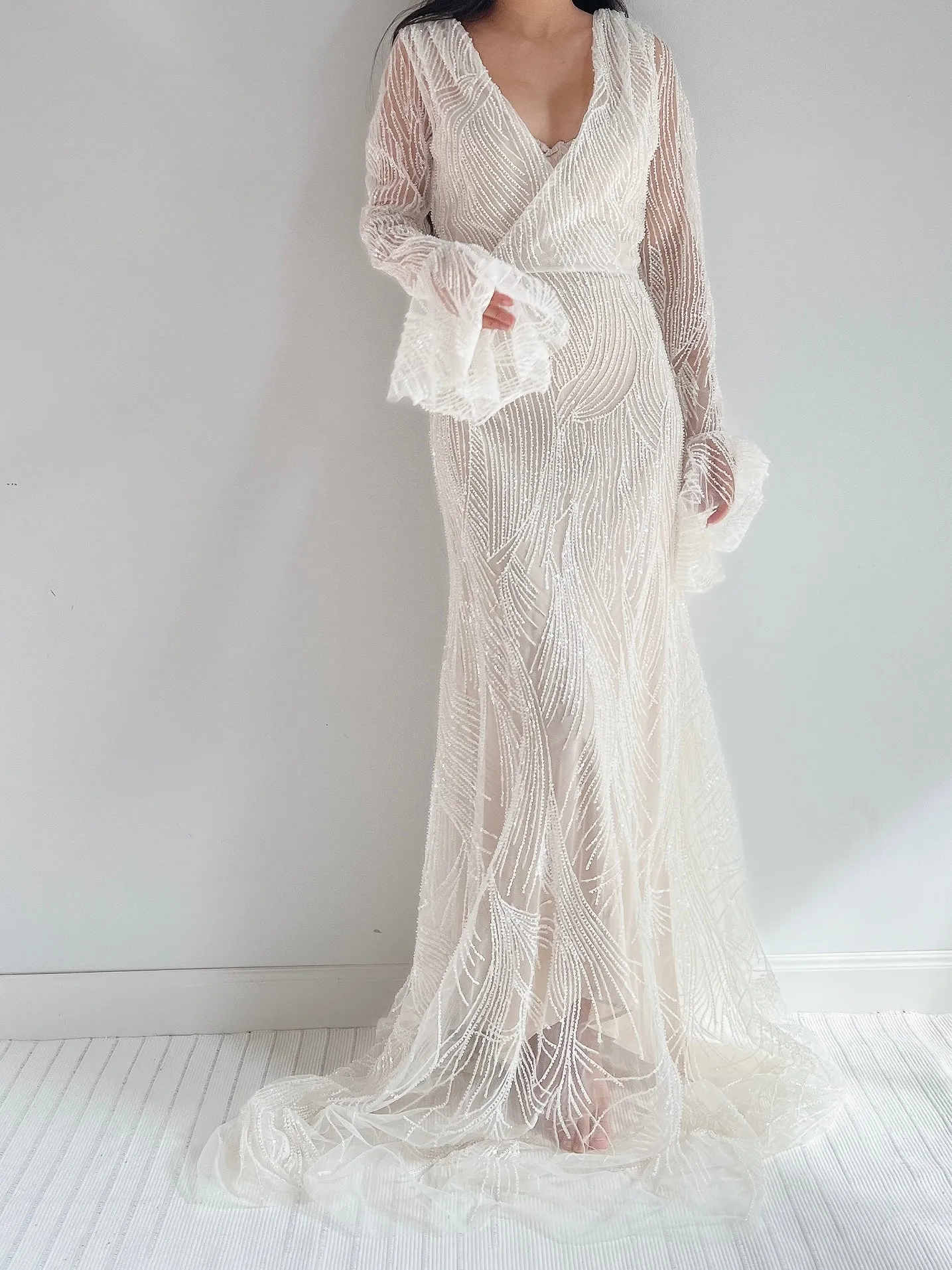 GOSSAMER Heavily Beaded Gown - S/M