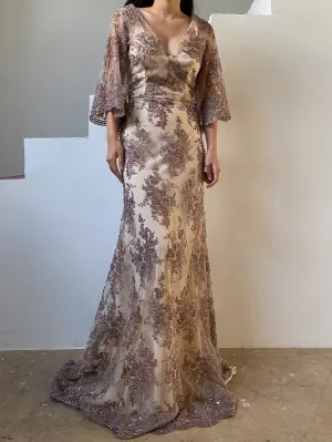 GOSSAMER Lavender Beaded Gown - 4/6