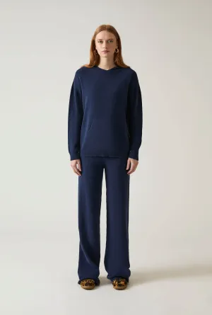 Hooded Navy Jumper
