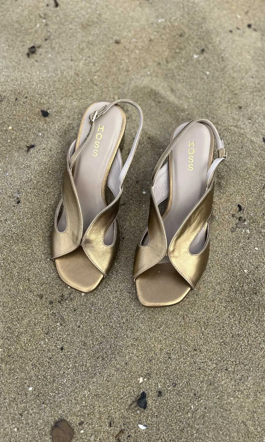 hoss Capri Block Heel - Bronze Leather