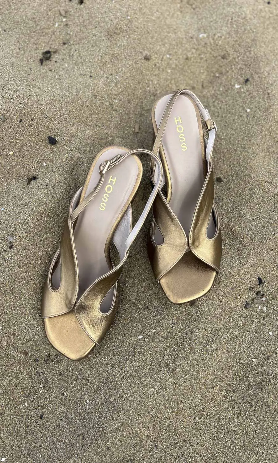 hoss Capri Block Heel - Bronze Leather