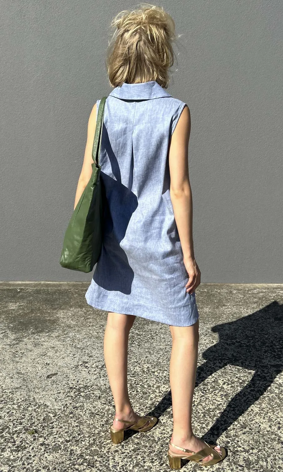 HOSS Sleeveless Ginger Dress - Blue Denim