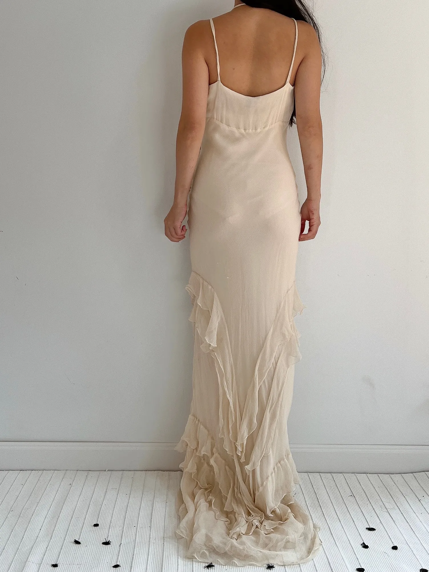 J. Mendel Silk Bias Cut Dress - S
