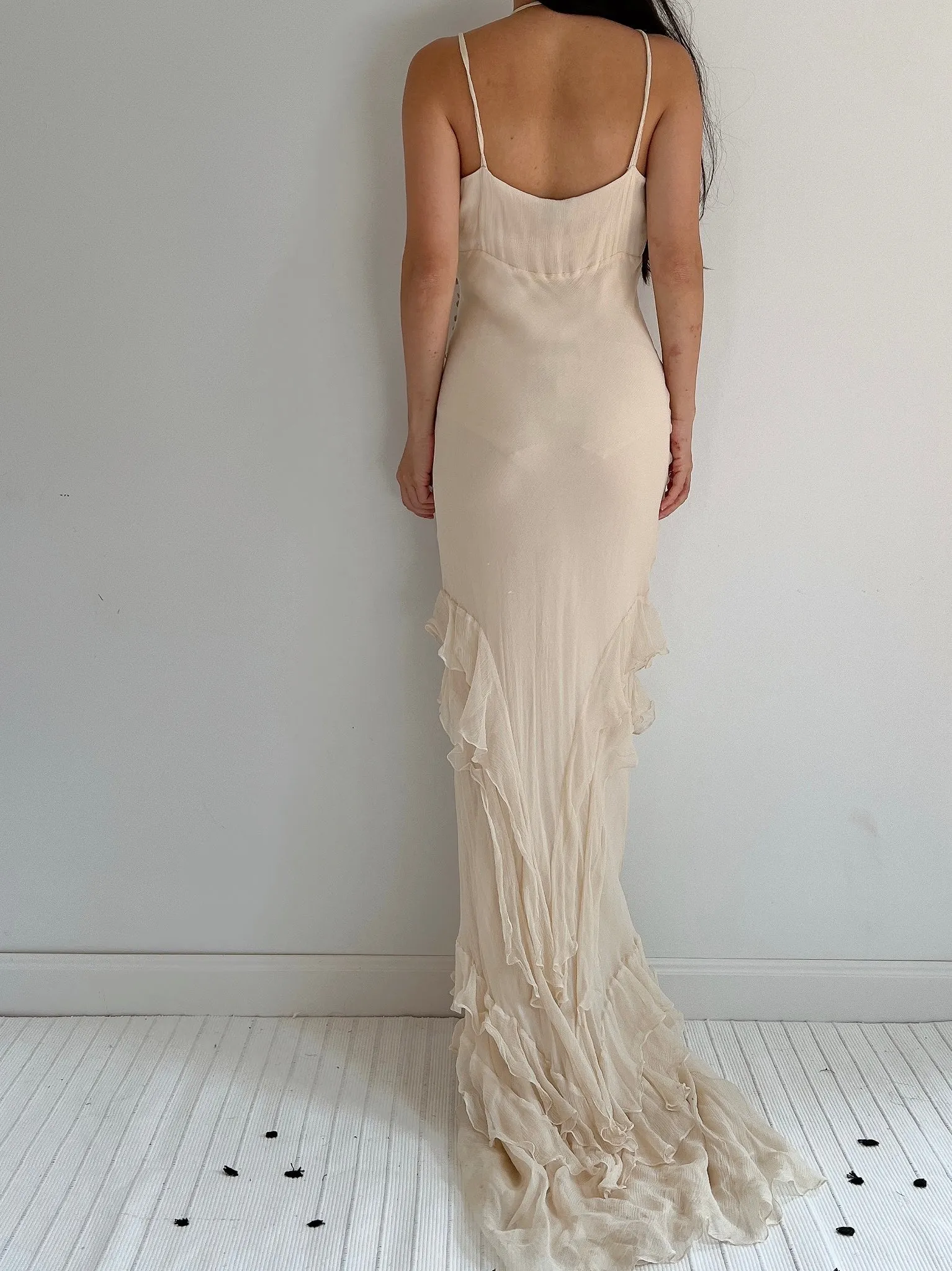 J. Mendel Silk Bias Cut Dress - S