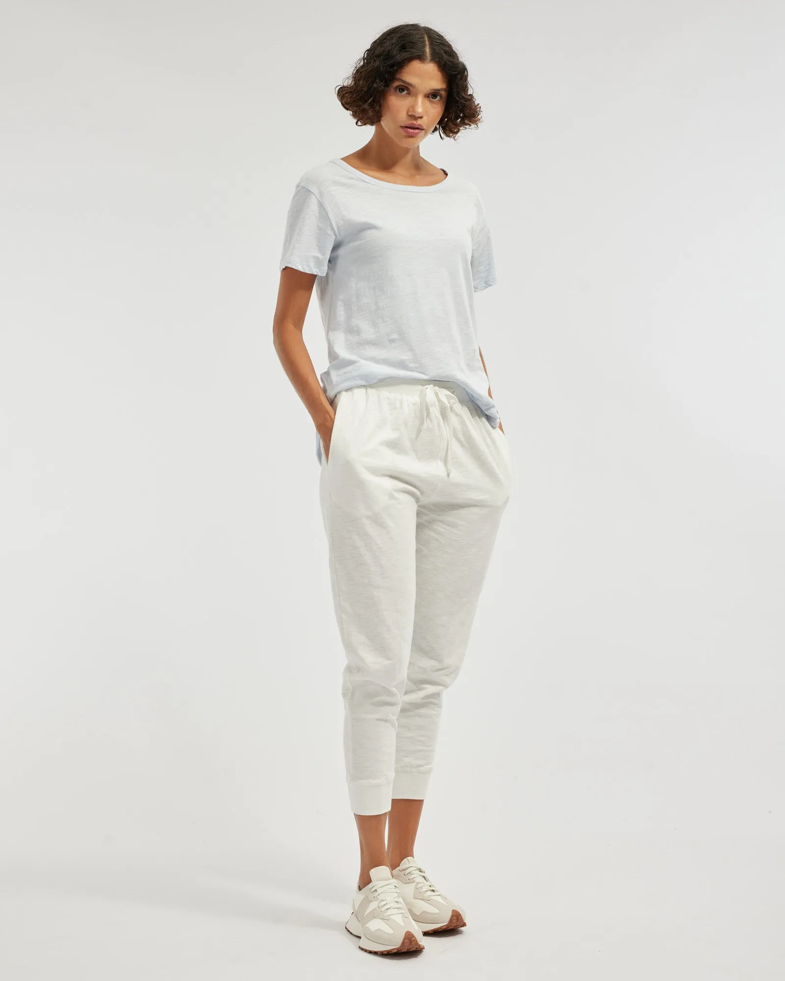 Kie Rounded Hem Tee - Ice Blue