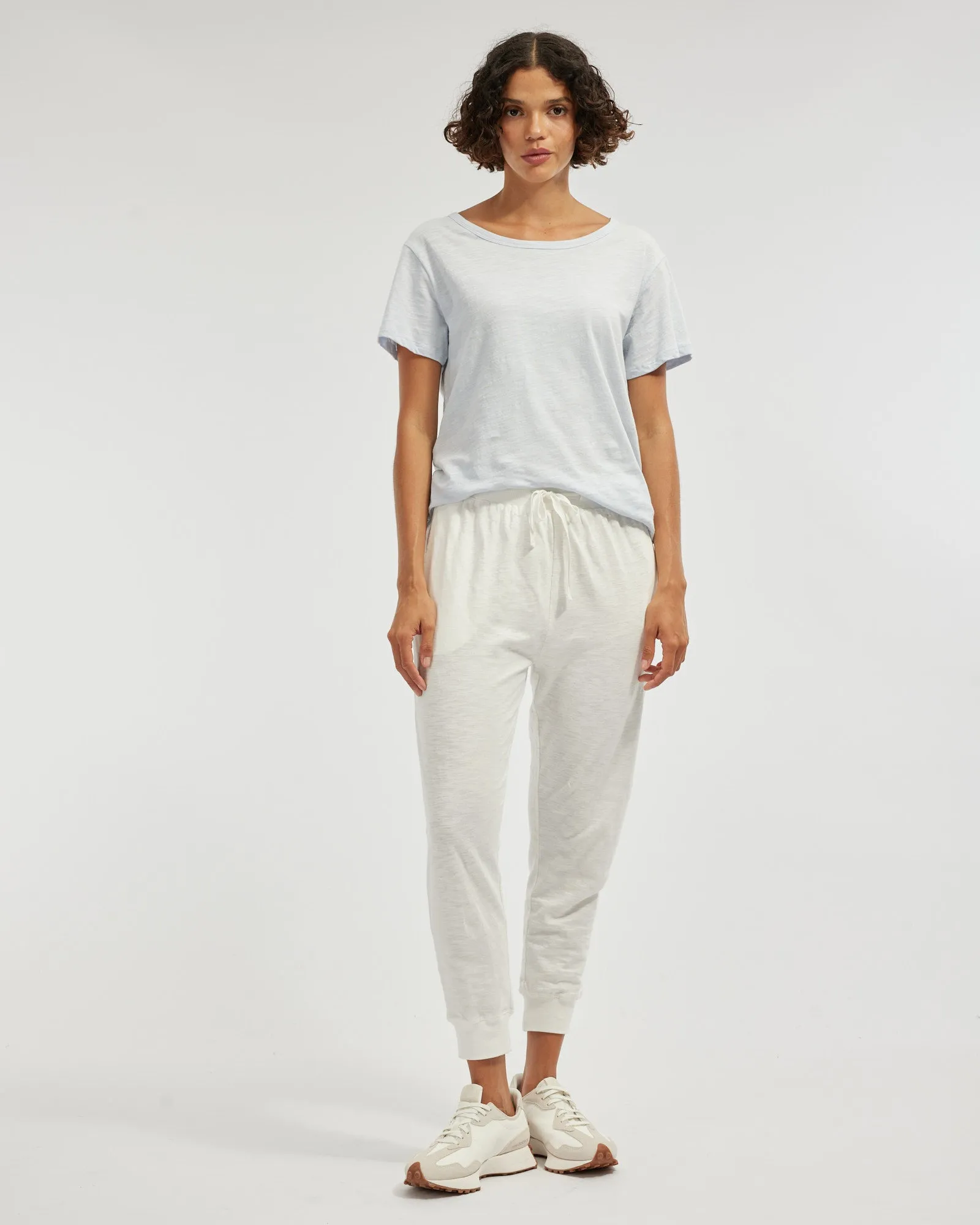 Kie Rounded Hem Tee - Ice Blue