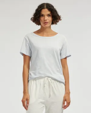 Kie Rounded Hem Tee - Ice Blue
