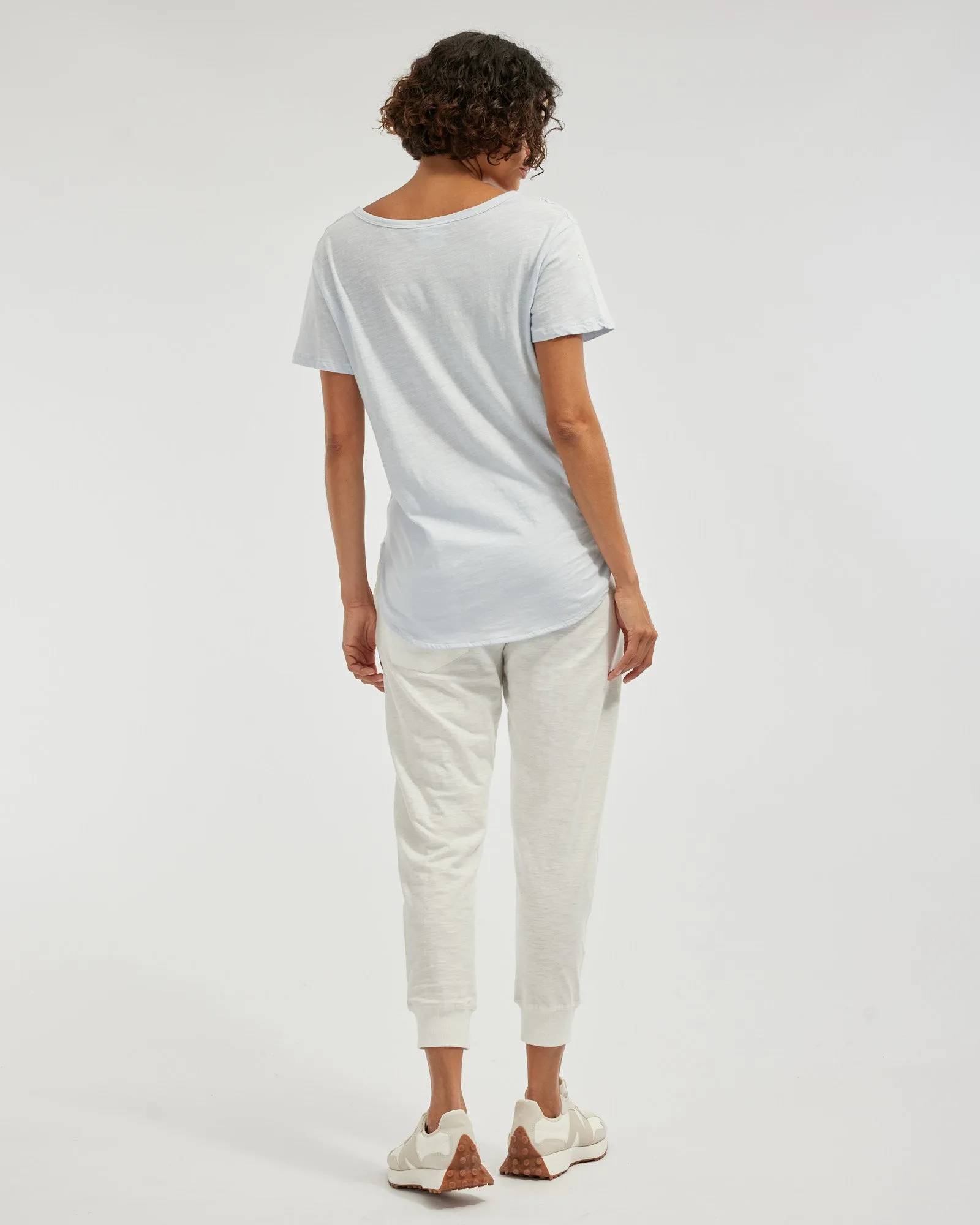Kie Rounded Hem Tee - Ice Blue