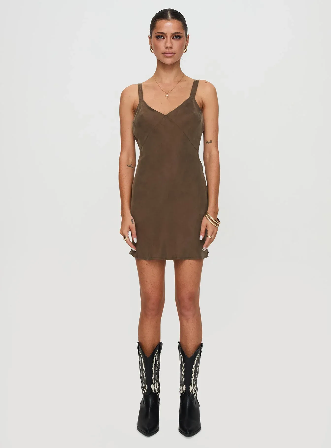Laurette Mini Dress Brown
