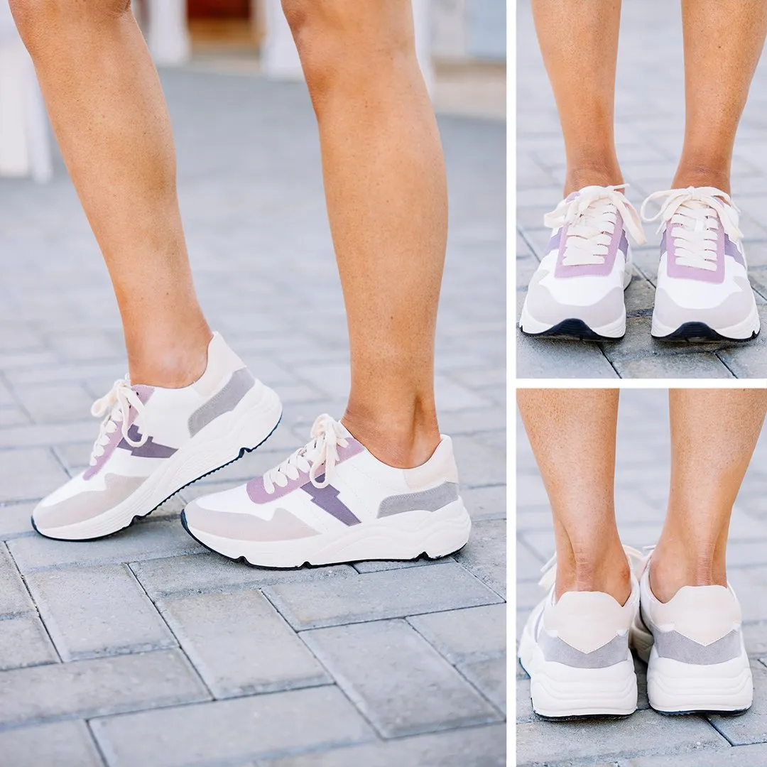 Lightning Strikes Purple Platform Sneakers