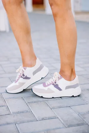 Lightning Strikes Purple Platform Sneakers