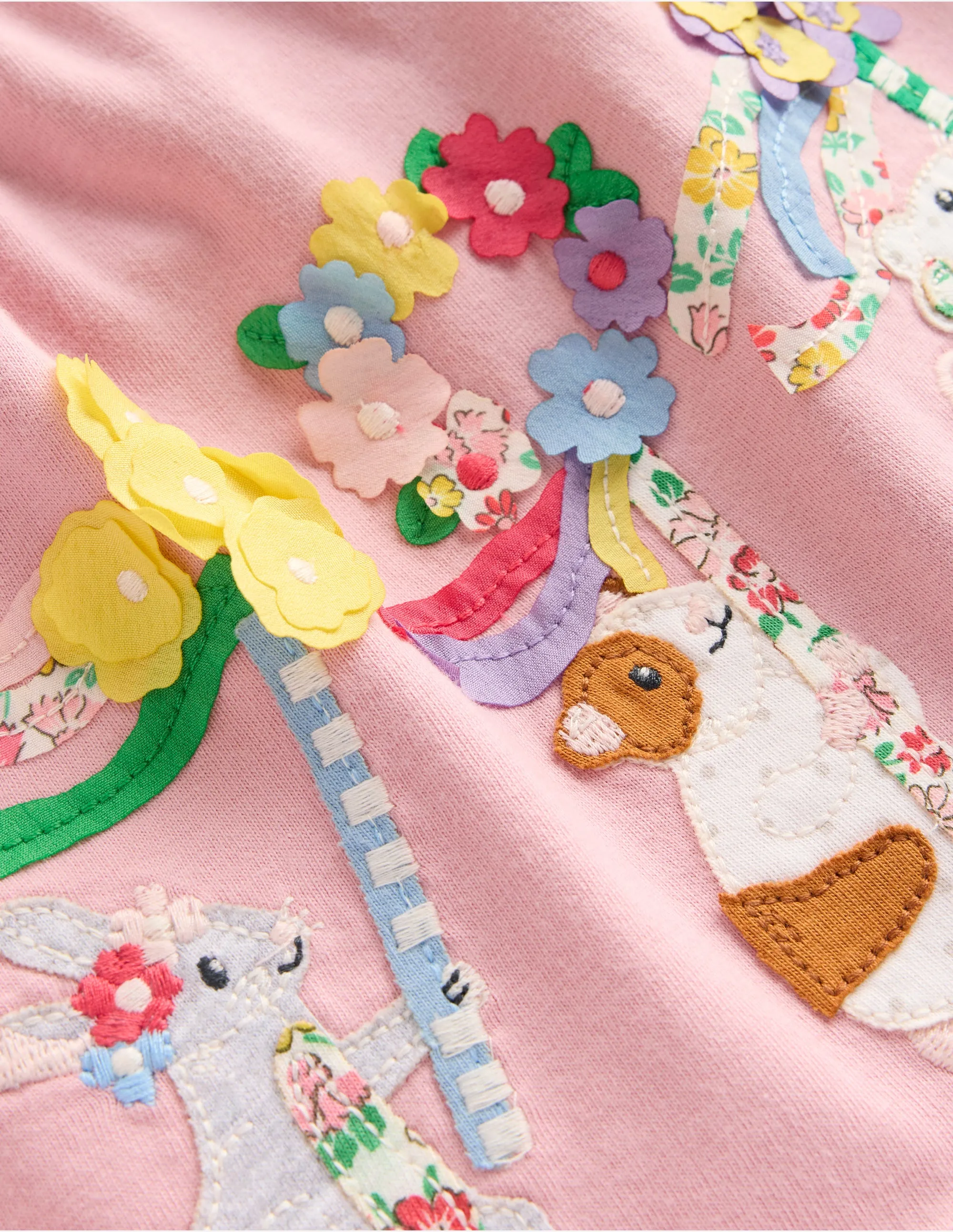 Logo Jersey Frill Sleeve Dress-Zephyr May Day Animals