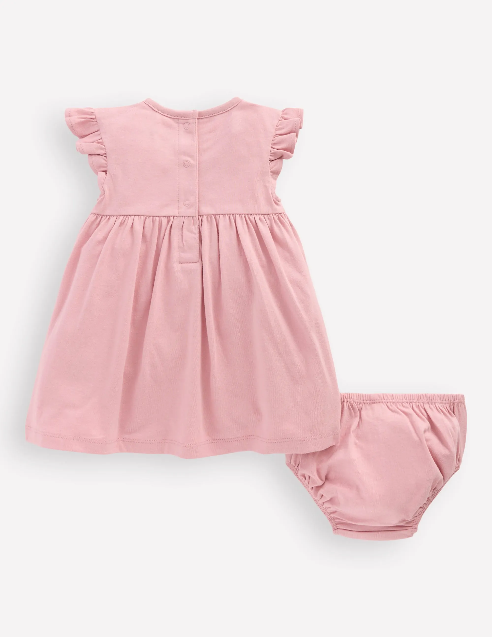 Logo Jersey Frill Sleeve Dress-Zephyr May Day Animals