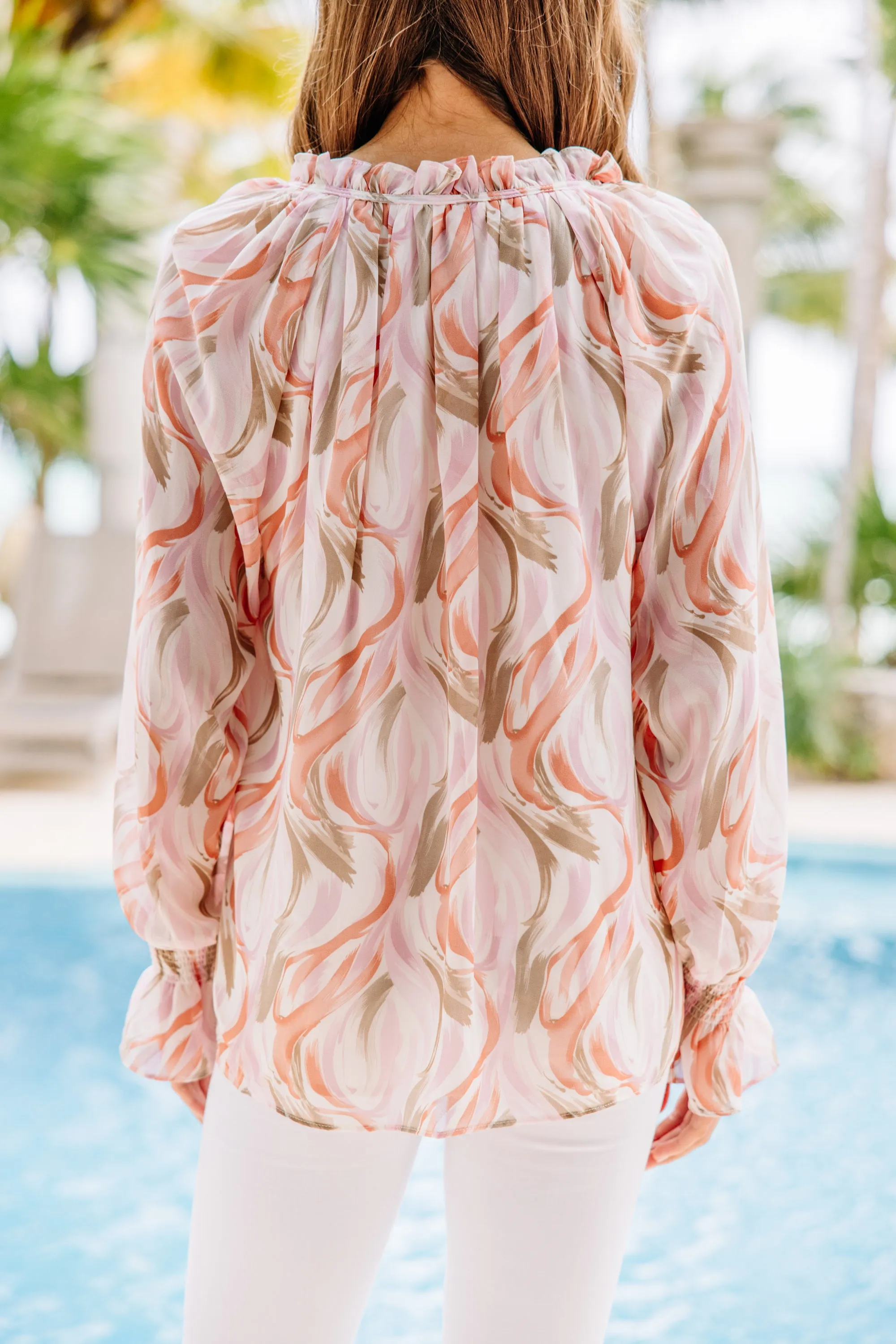 Look What You Have Pink Abstract Blouse