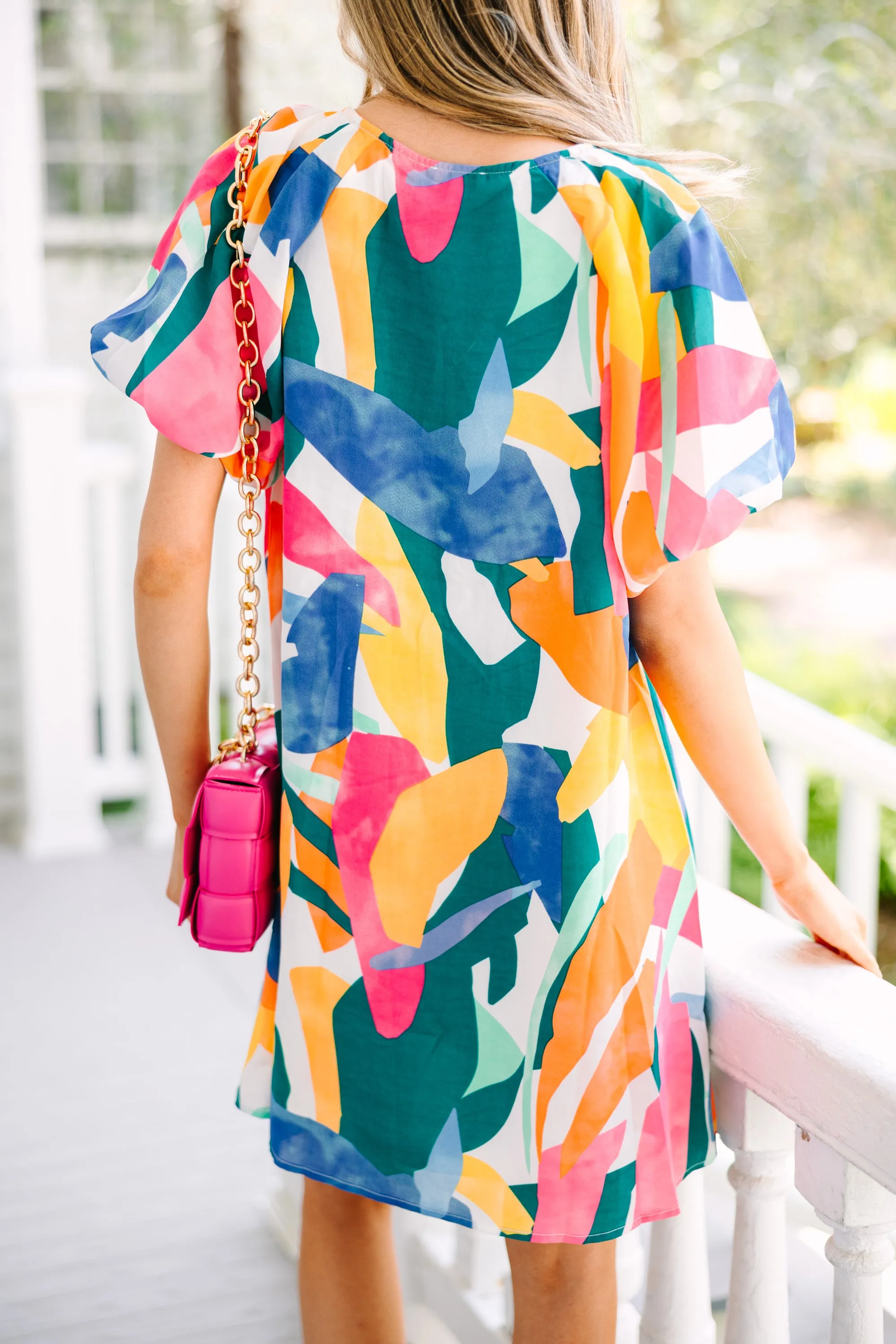 Lost In Love Denim Blue Abstract Dress