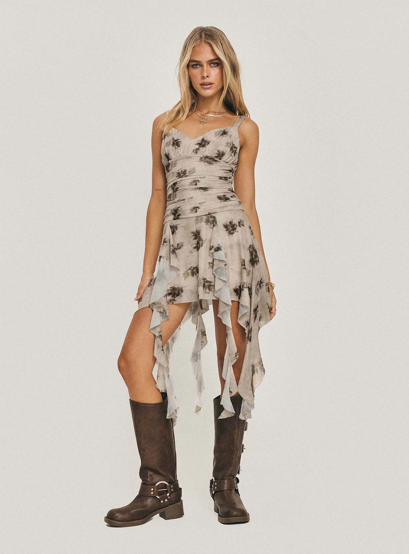 Marshy Mini Dress Brown