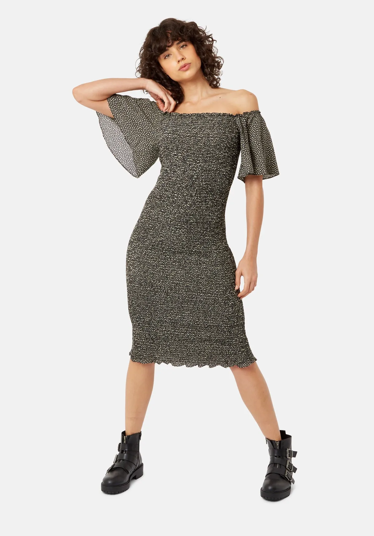 My My Body Con Mini Dress in Star Print