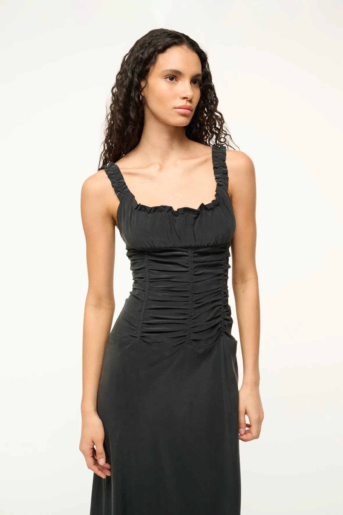 NIC SILK MAXI DRESS | BLACK