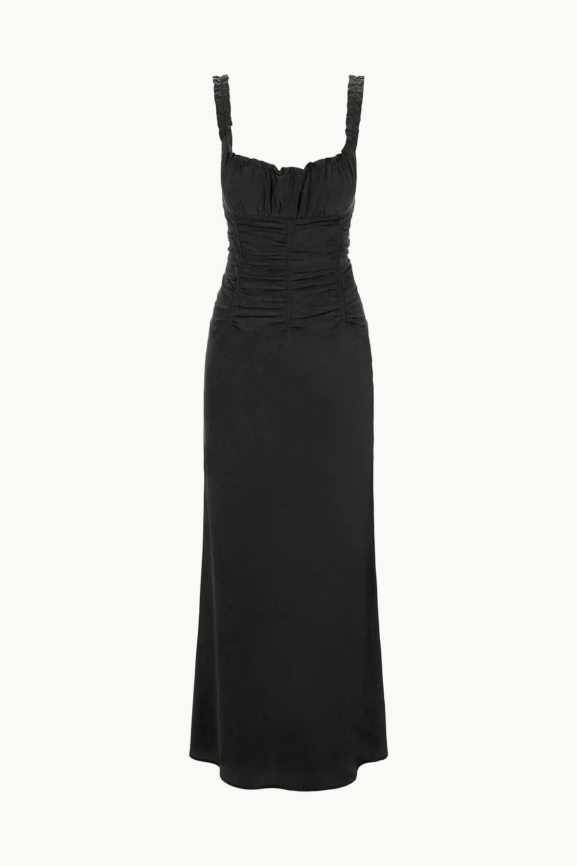NIC SILK MAXI DRESS | BLACK