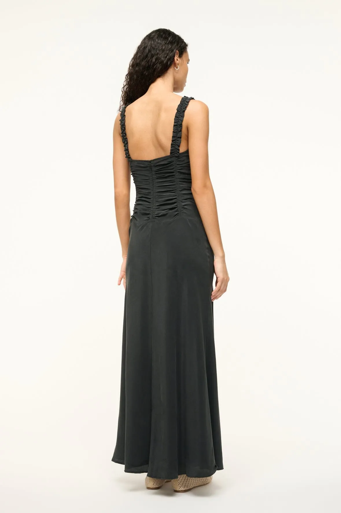 NIC SILK MAXI DRESS | BLACK