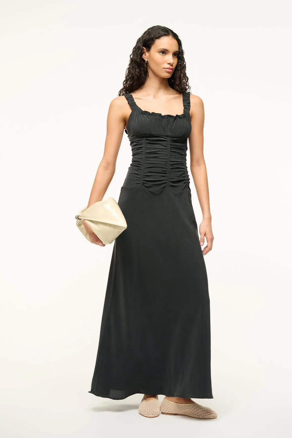 NIC SILK MAXI DRESS | BLACK