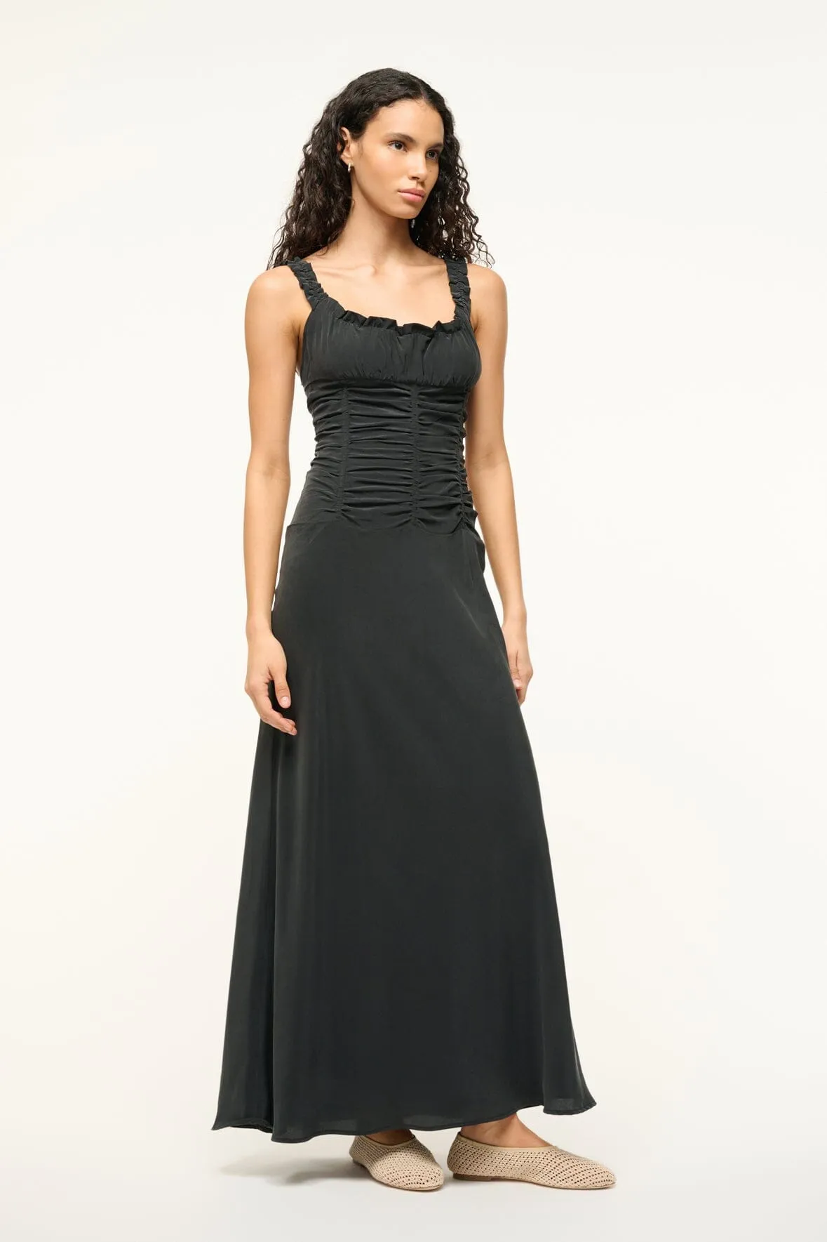 NIC SILK MAXI DRESS | BLACK
