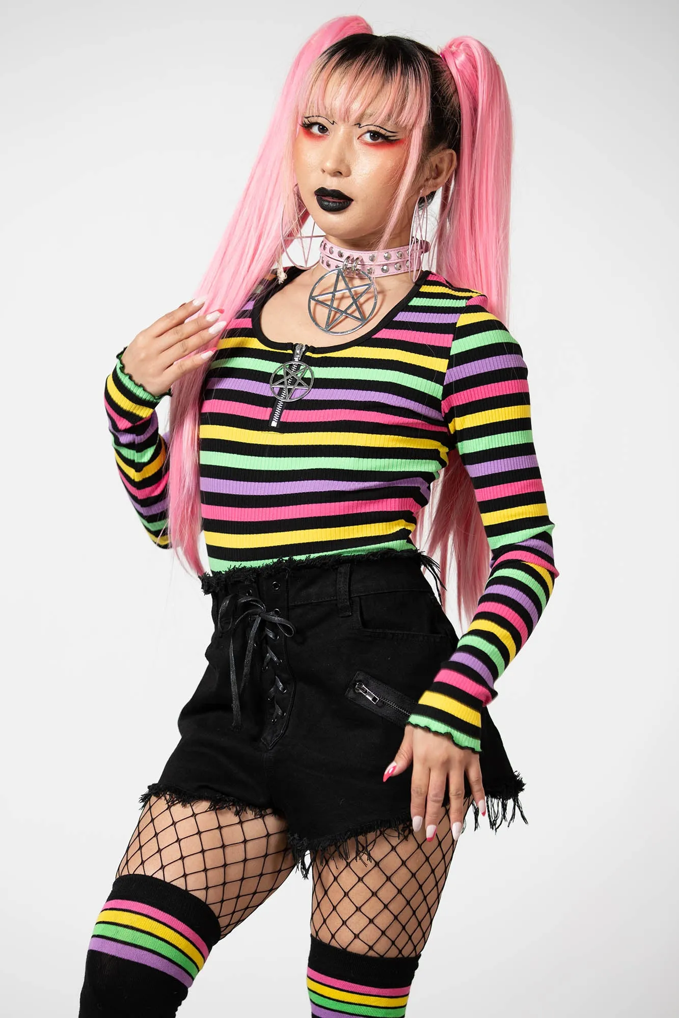 Nikiko Ribbed Long-Sleeve Top