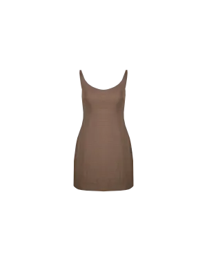 NORTH MINI DRESS BROWN CHECK