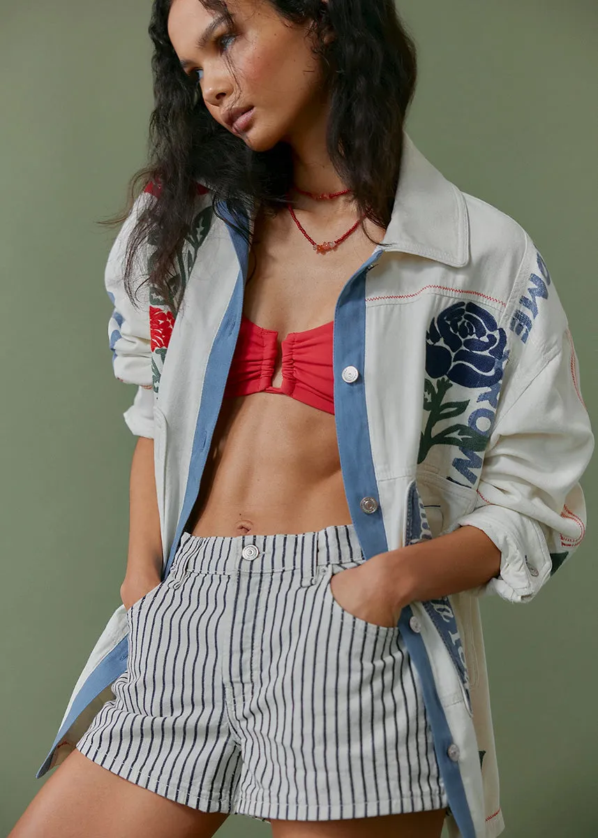 Now Or Never Denim Short - Washed Railroad