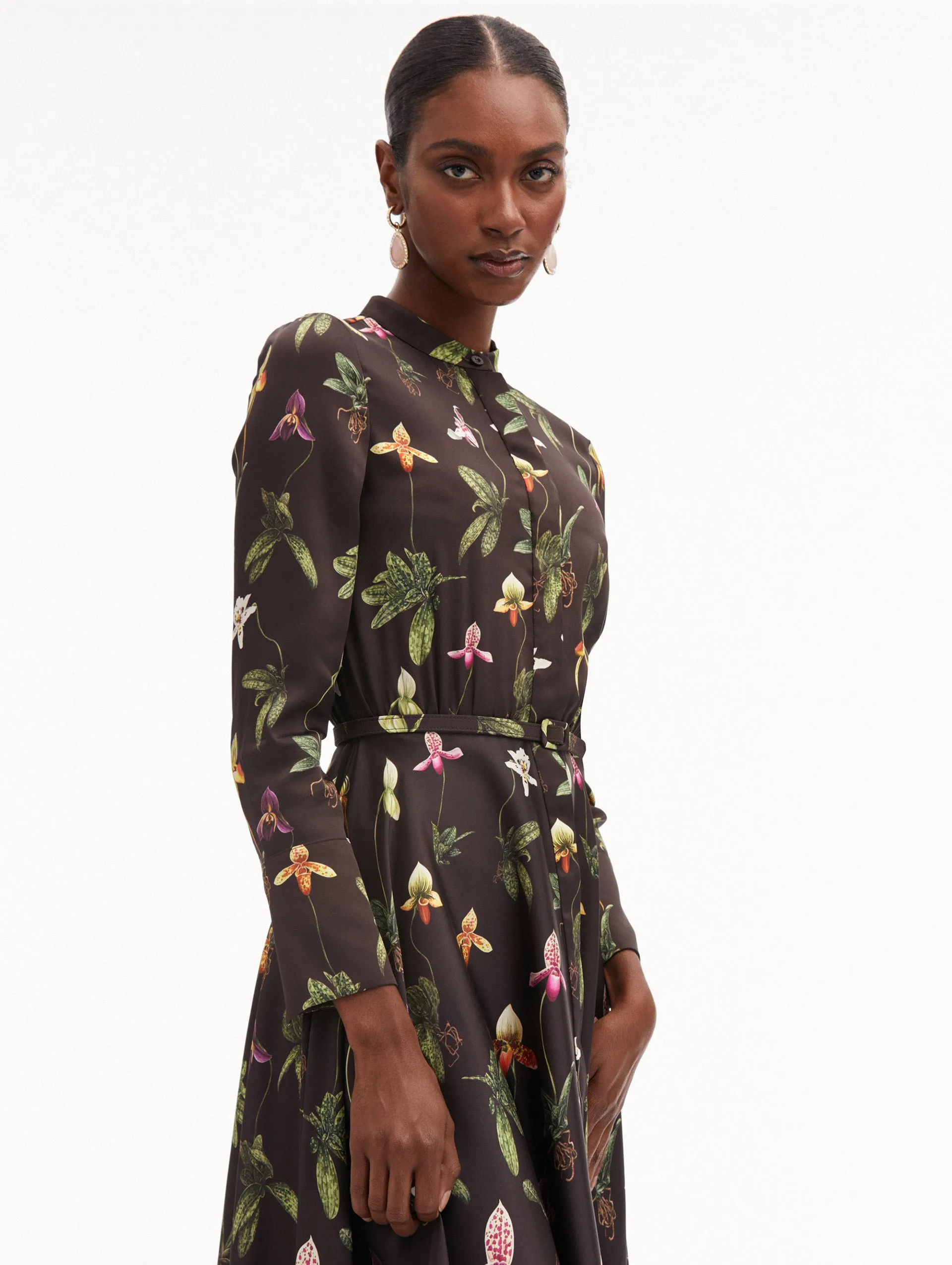 Orchid Silk Twill Dress