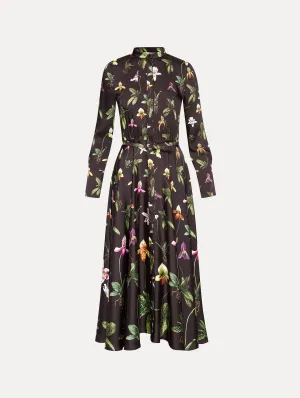 Orchid Silk Twill Dress