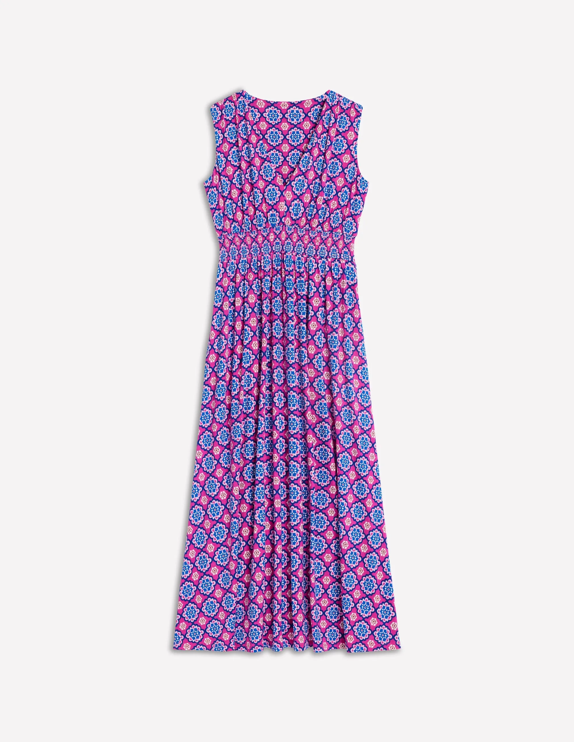 Paloma Jersey Maxi Dress-Cosmos Pink. Bloom Geo