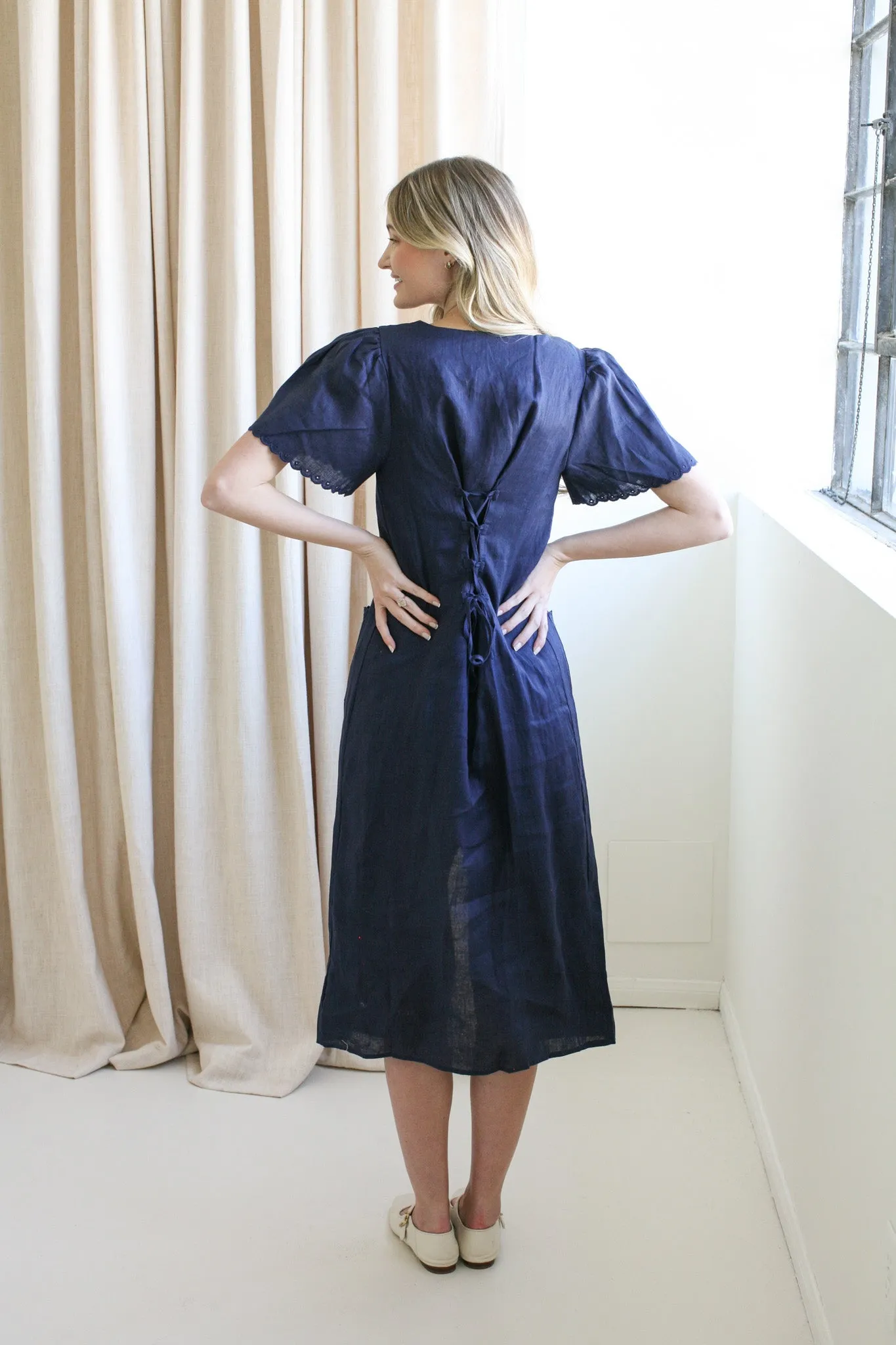 Payton Linen Midi Dress