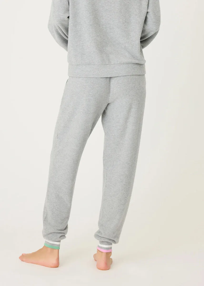 Peachy Party Banded Pant - Dark Heather Grey