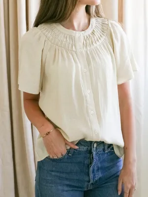 Pintuck Yoke Blouse