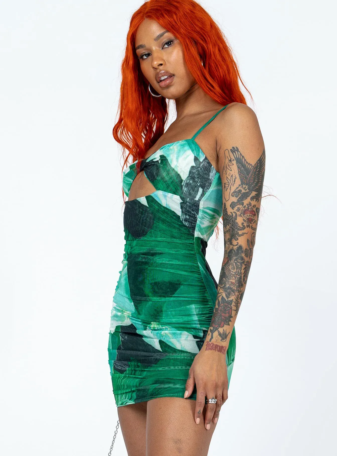 Poison Ivy Mini Dress Green