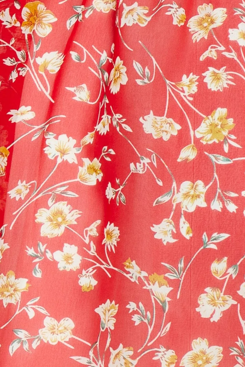 Print Mini Dress Off Shoulder