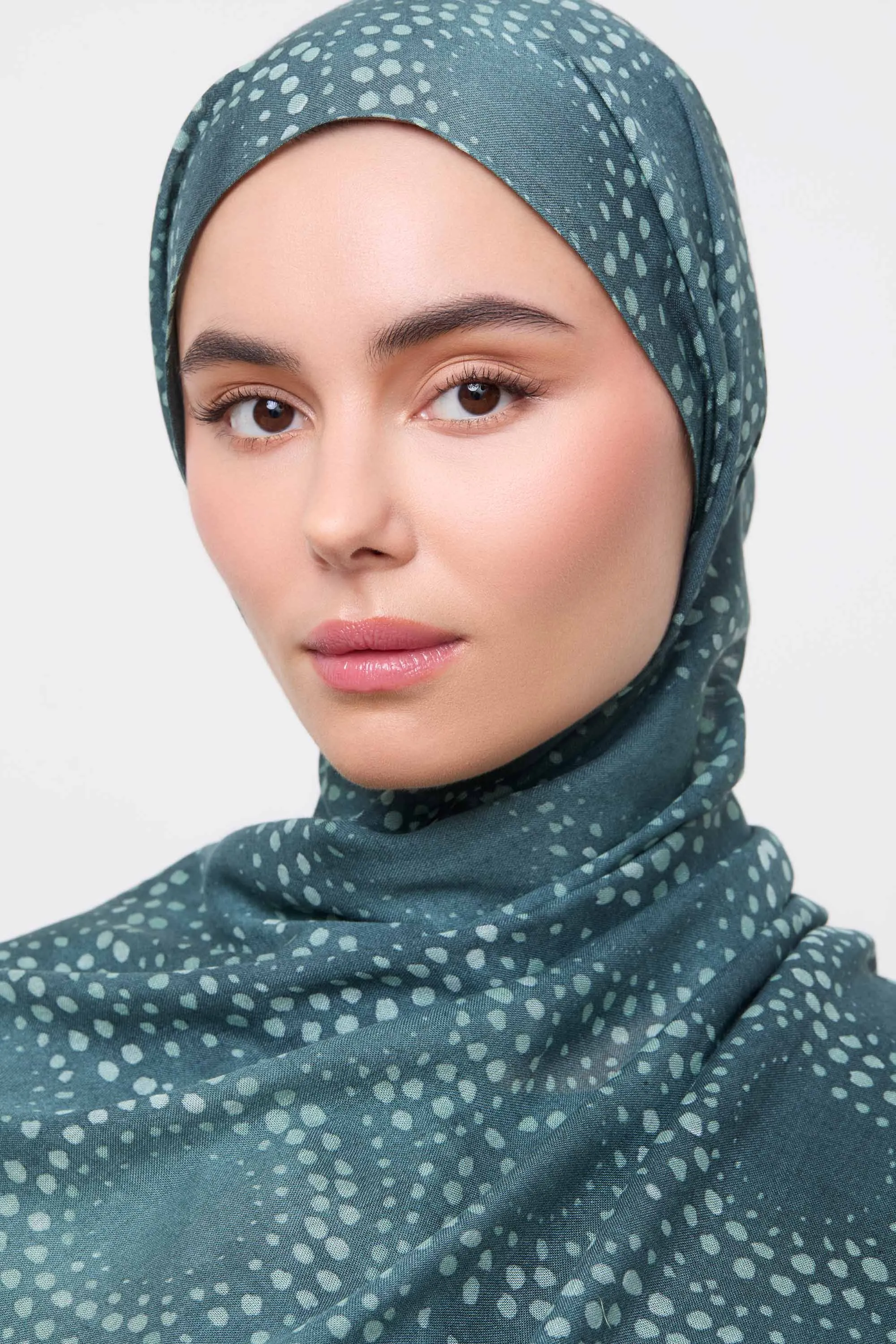 Printed Modal Hijab - Seafoam