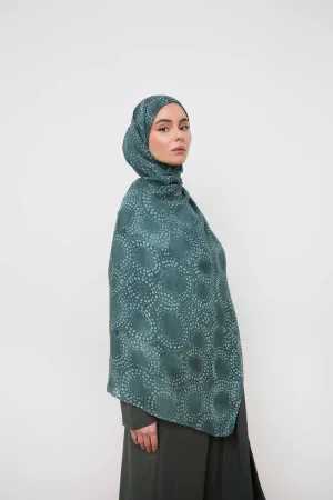 Printed Modal Hijab - Seafoam