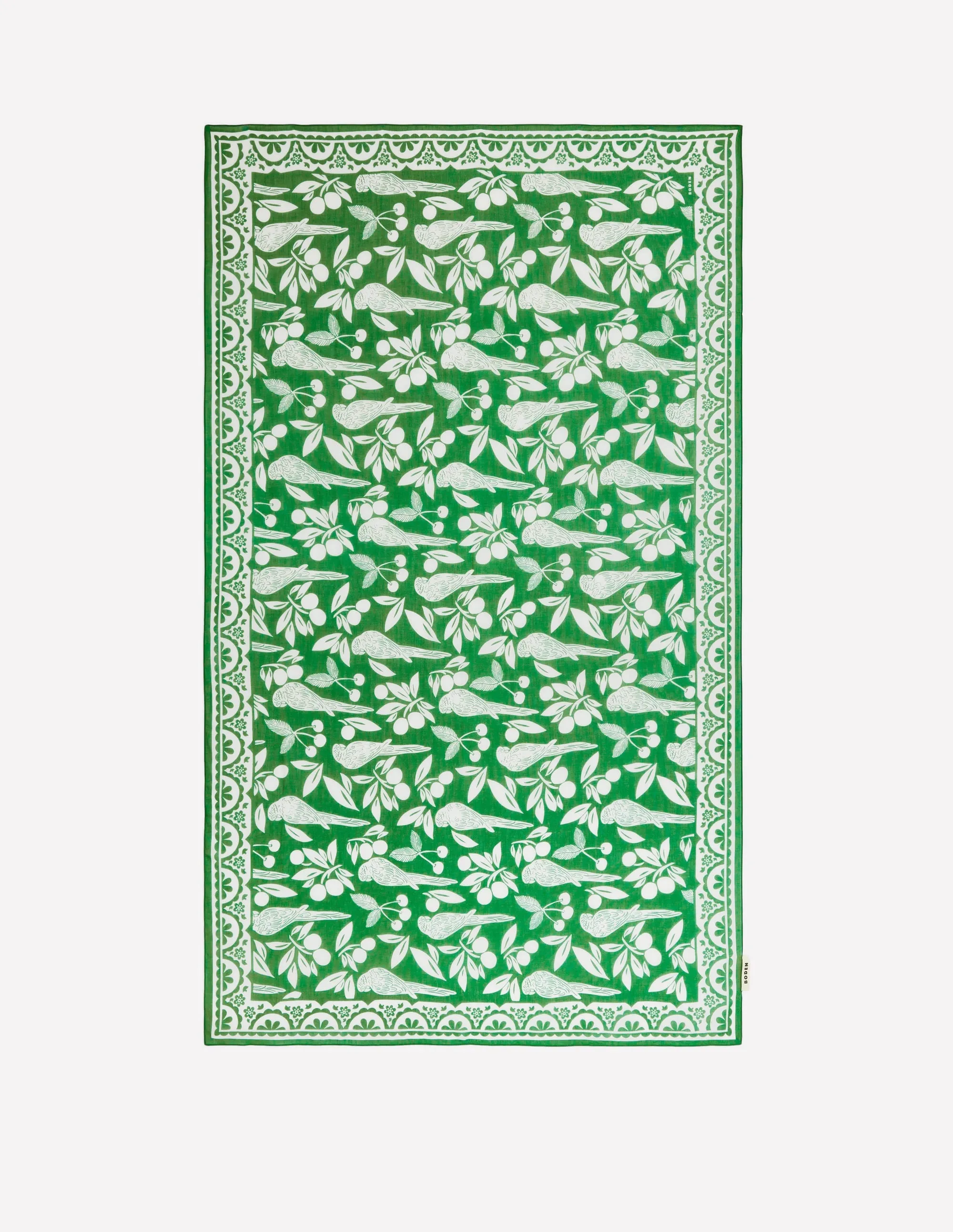 Printed Sarong Scarf-Green Tambourine. Parrot Pop