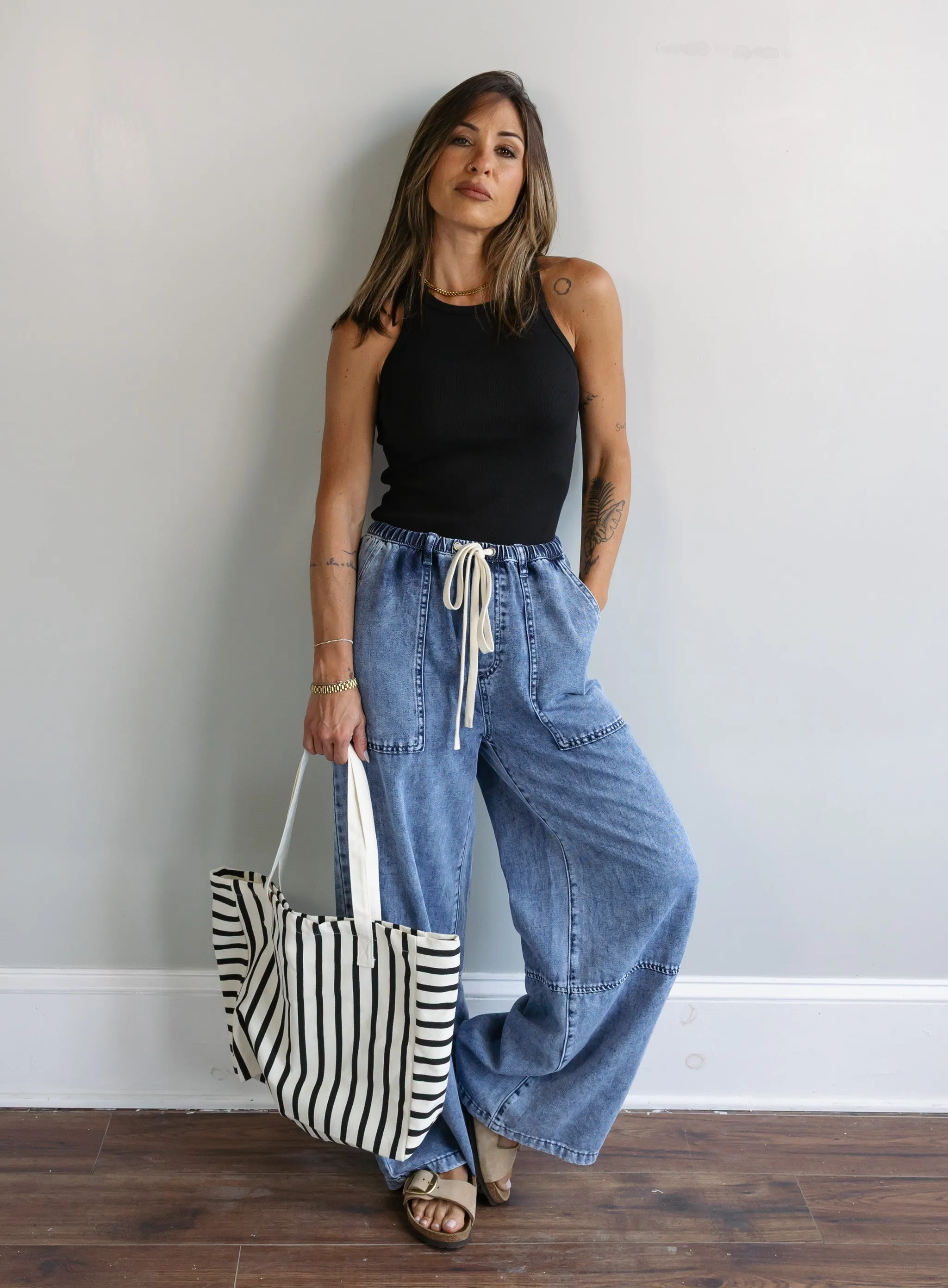 Raelyn Rib Tank - Black