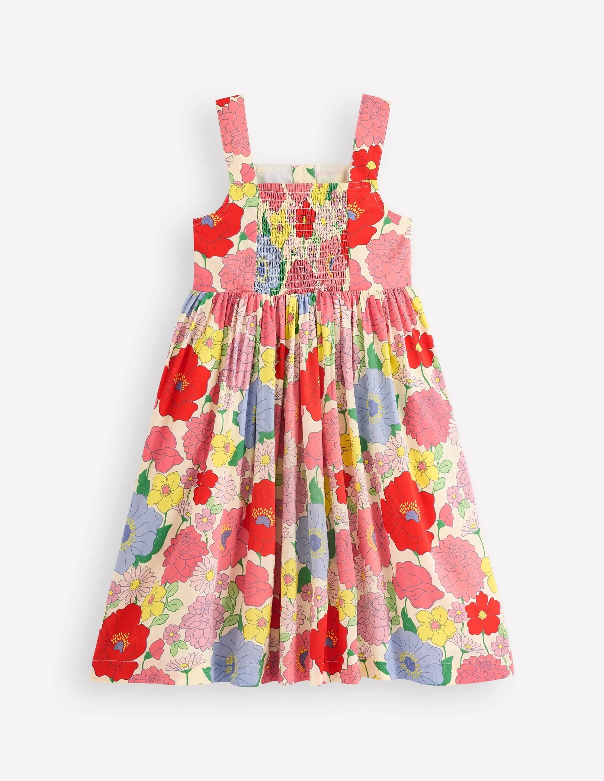 Remy Button Through Dress-Multi Summer Garden
