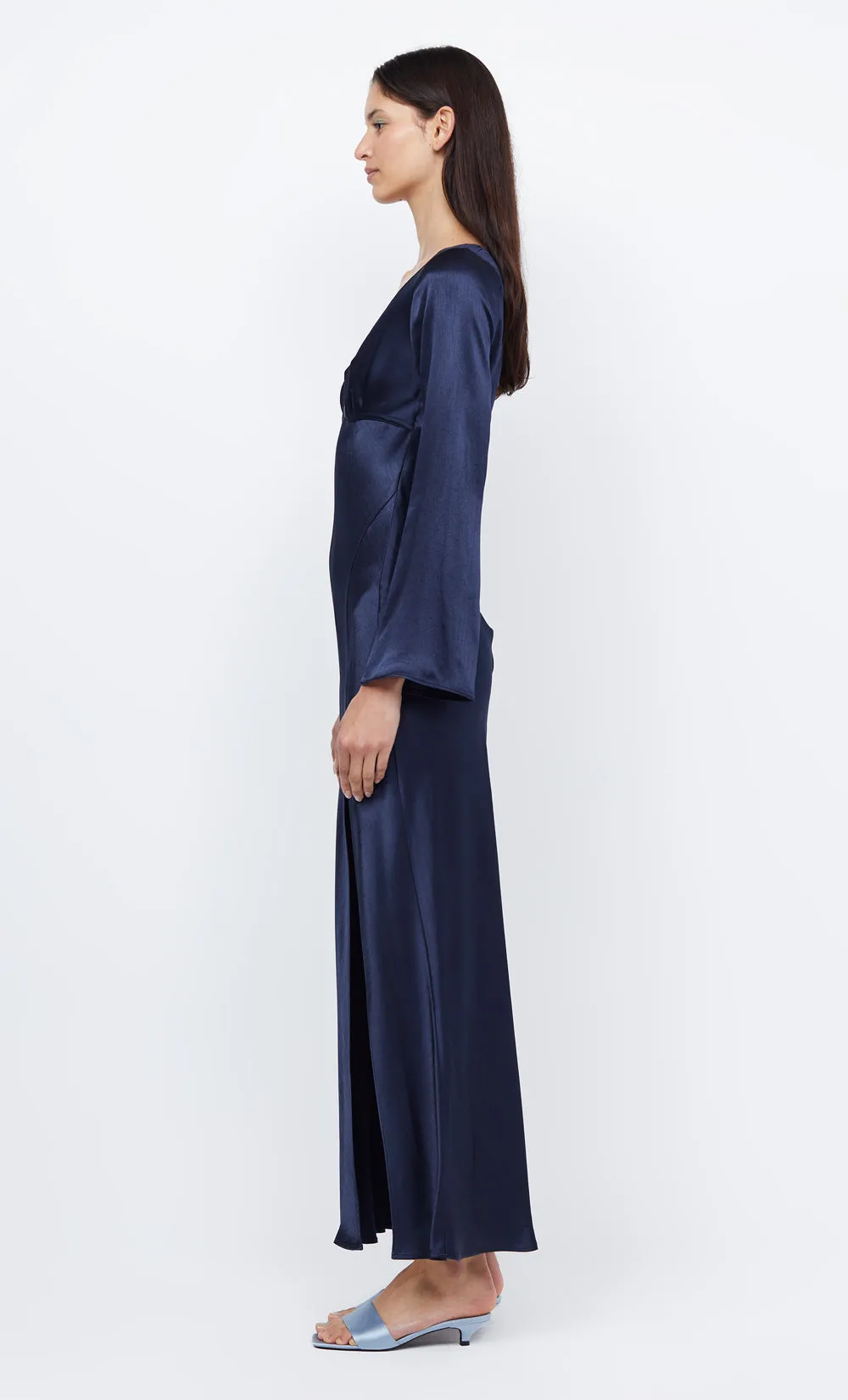 REN LONG SLEEVE MAXI DRESS - INK