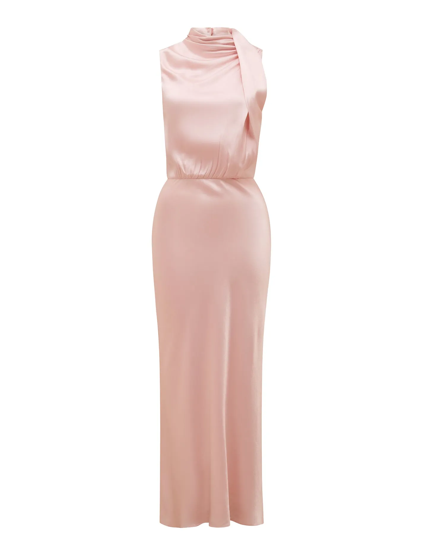 Sienna High Neck Satin Maxi Dress