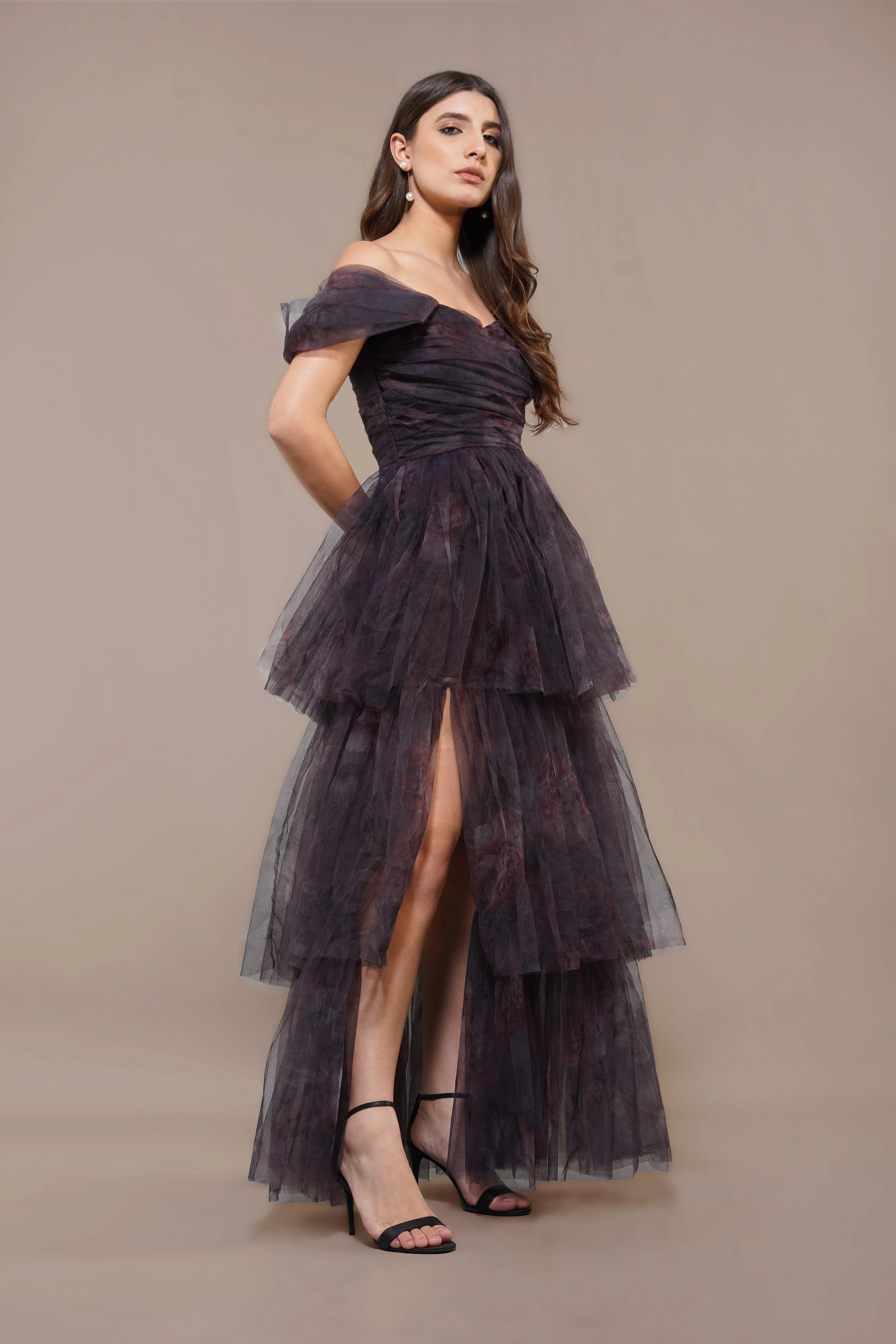 Sydney Maxi Dress in Plum Floral