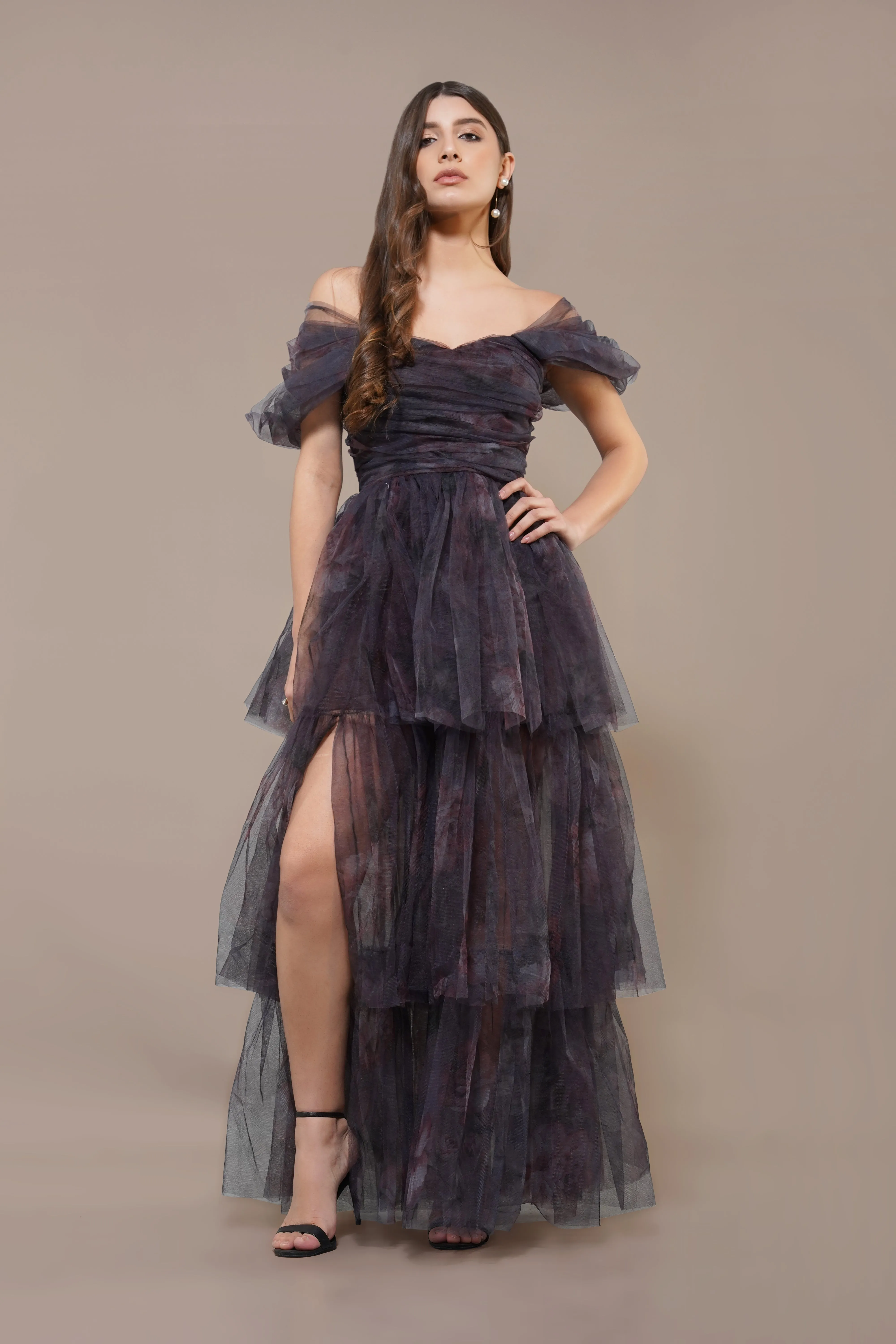 Sydney Maxi Dress in Plum Floral
