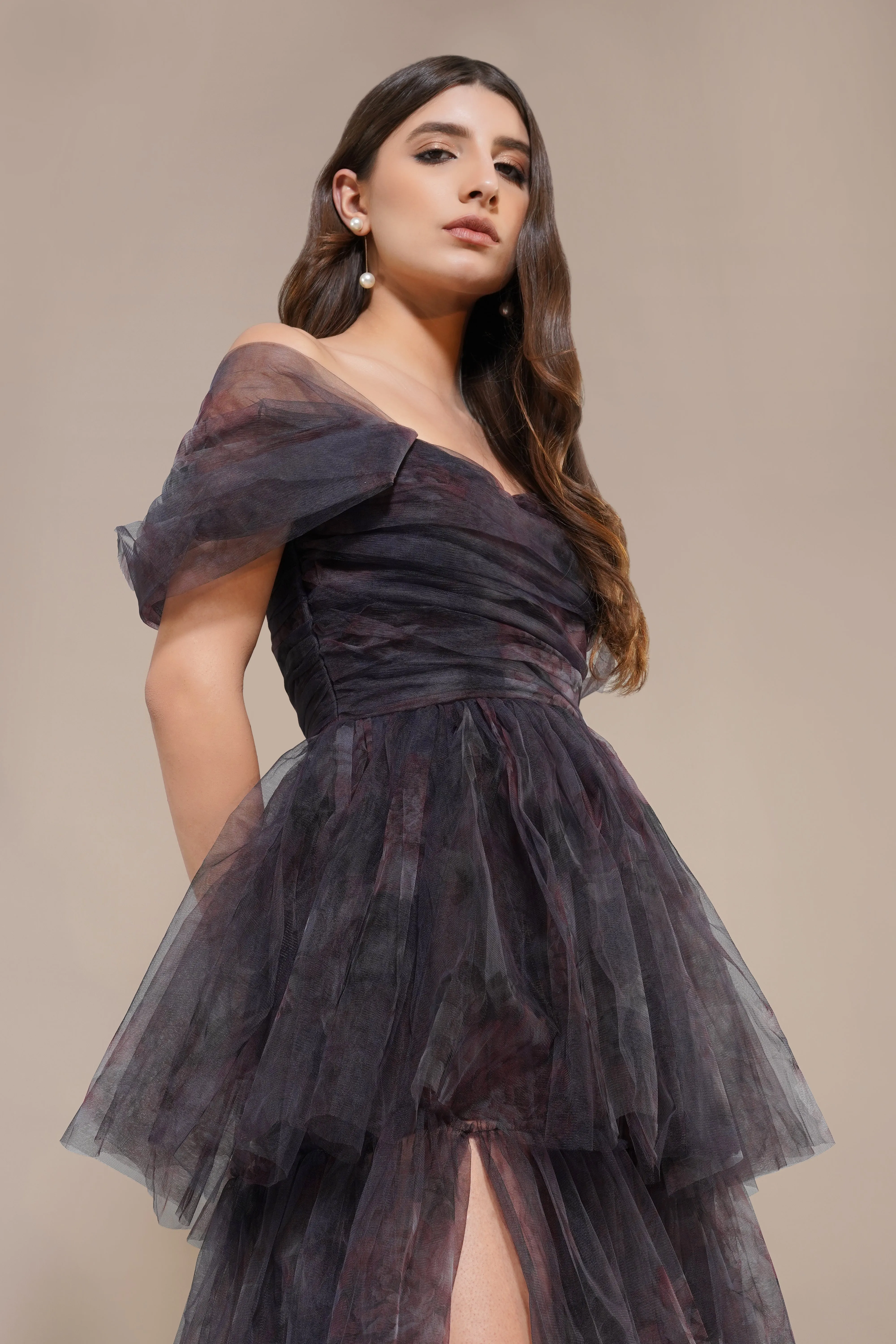 Sydney Maxi Dress in Plum Floral