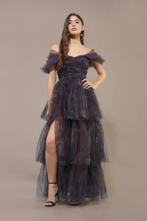 Sydney Maxi Dress in Plum Floral
