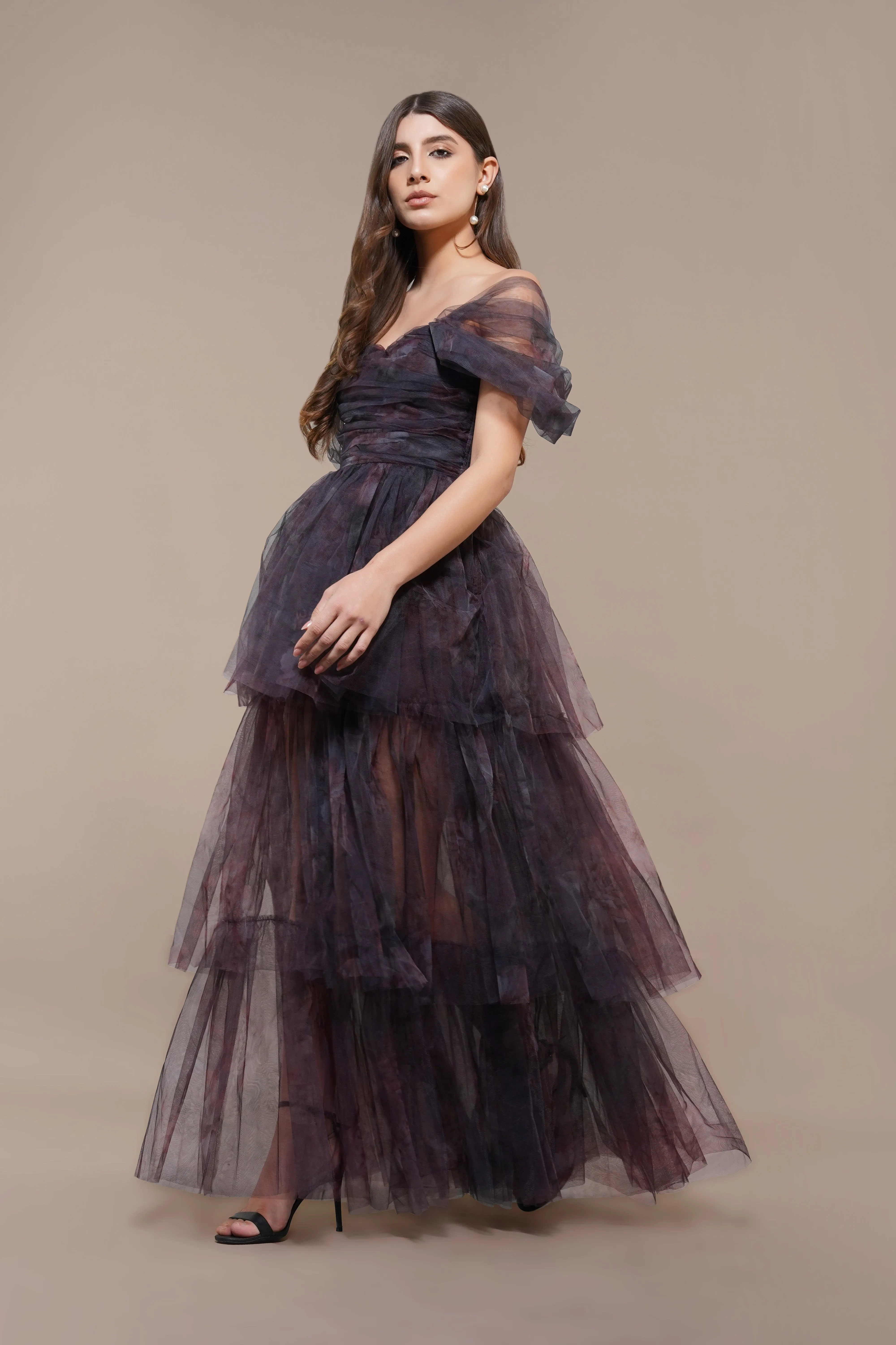 Sydney Maxi Dress in Plum Floral