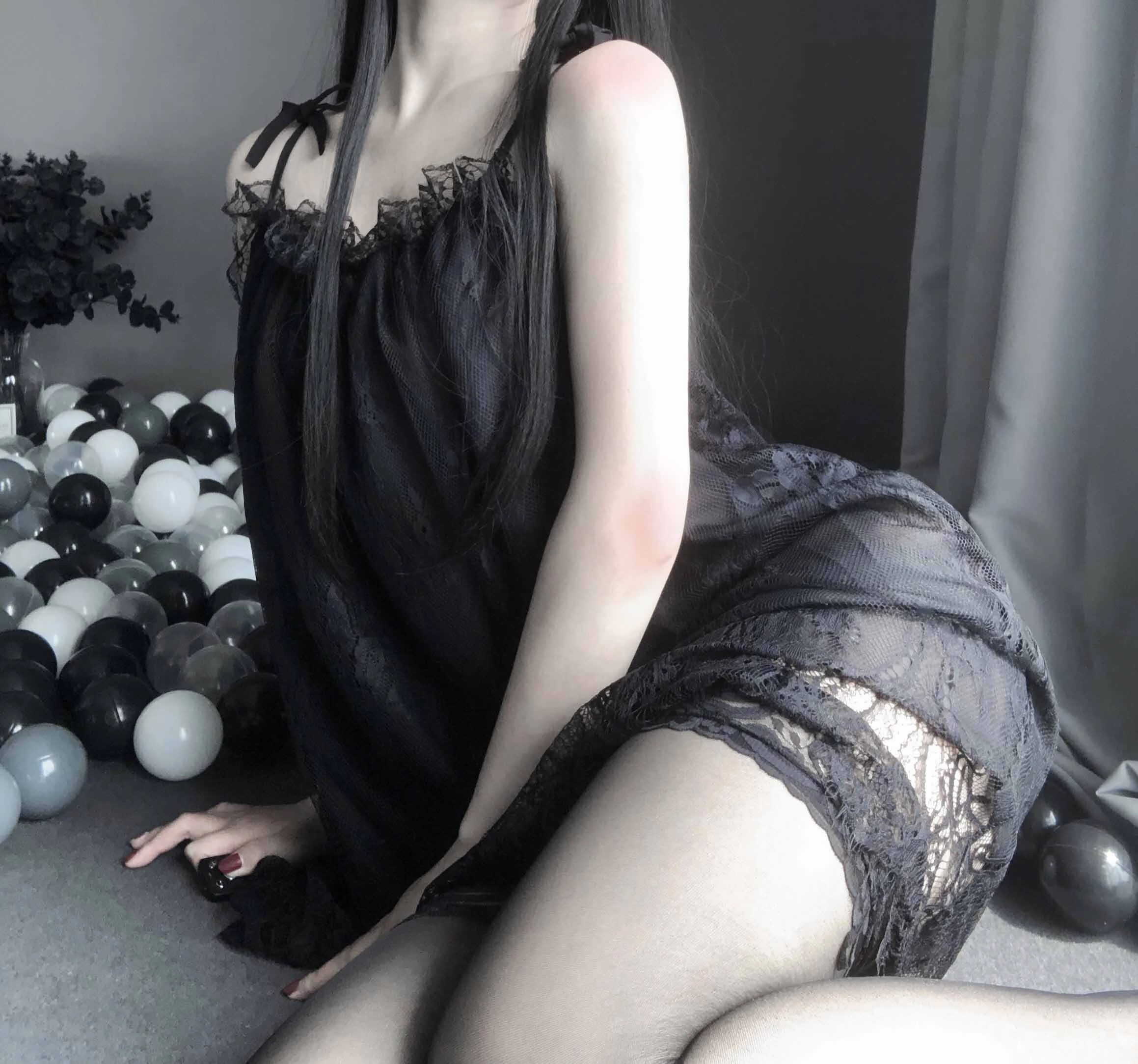 T-1025 Sexy pajamas. hot and spicy women's mesh suspender pajama dresses. perspective lace